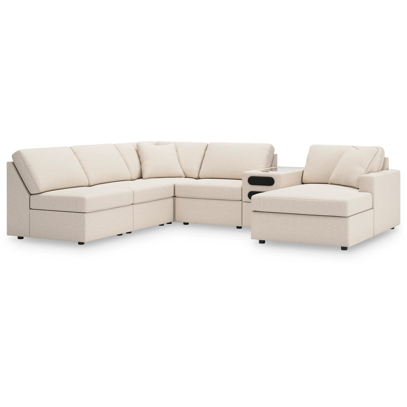  Manufacturer Color_Oyster -- Modmax 92103S25 6 pc Sectional with Chaise and Audio Console IMAGE 1