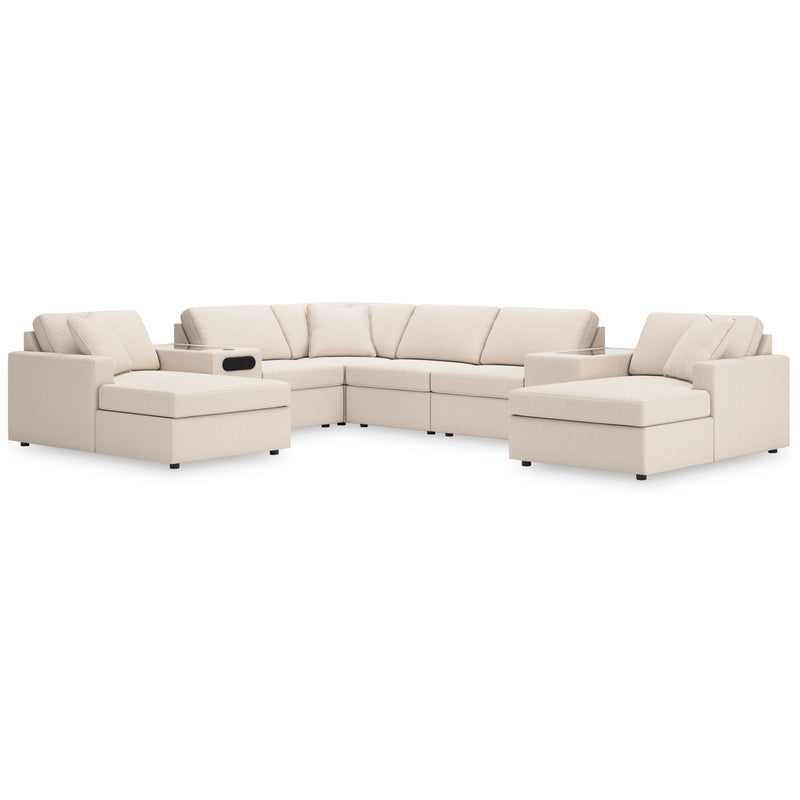  Manufacturer Color_Oyster -- Modmax 92103S31 8 pc Double Chaise Sectional with Audio and Storage Consoles IMAGE 1
