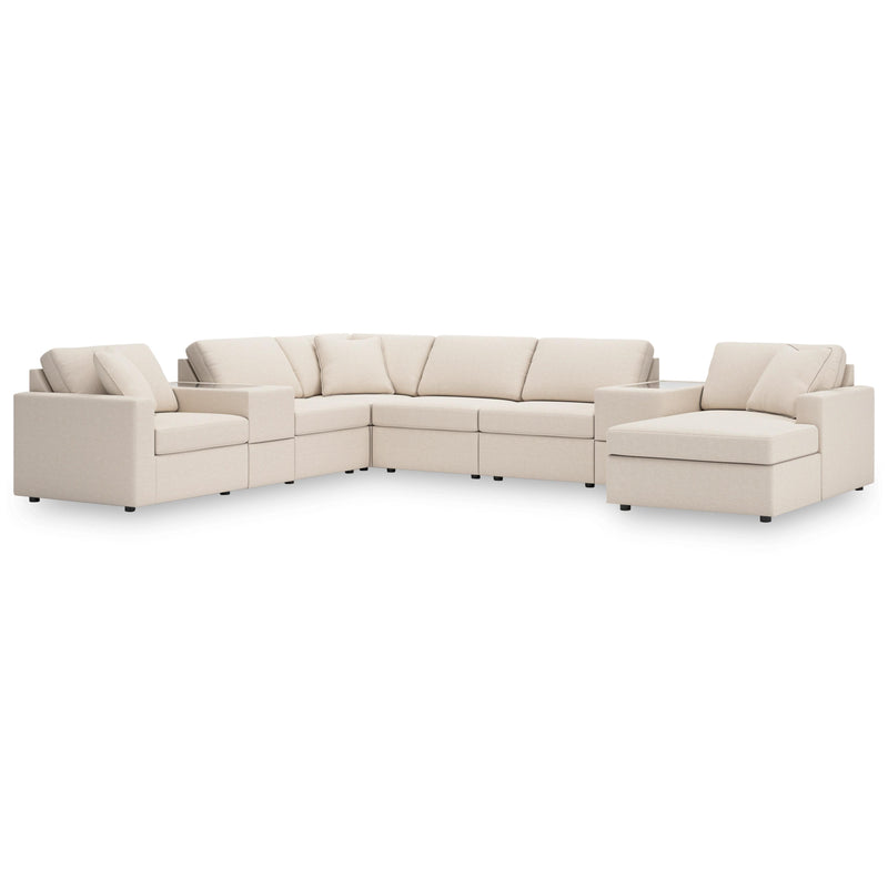  Manufacturer Color_Oyster -- Modmax 92103S42 8 pc Sectional with Chaise and Storage Consoles IMAGE 1