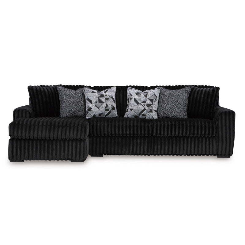  Manufacturer Color_Onyx -- Signature Design by Ashley Midnight Madness Fabric 2 pc Sectional IMAGE 1