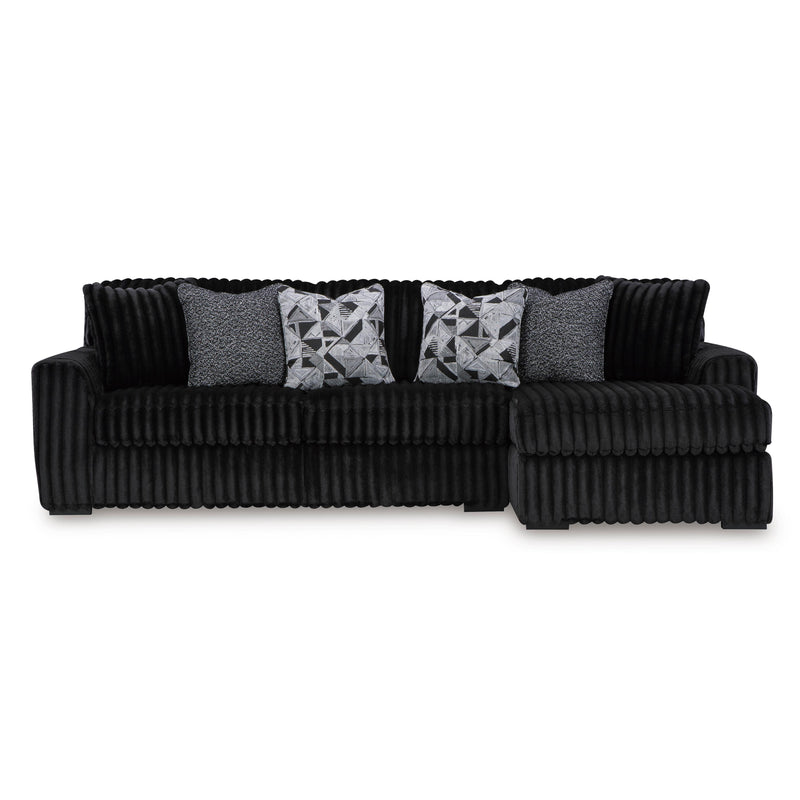  Manufacturer Color_Onyx -- Signature Design by Ashley Midnight Madness Fabric 2 pc Sectional IMAGE 1