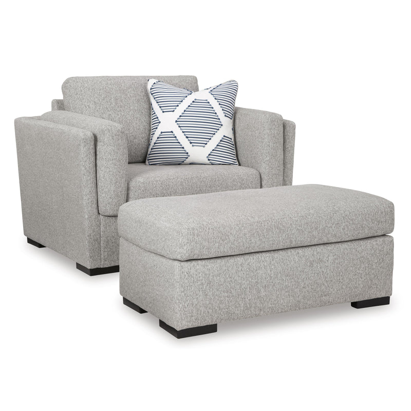  Manufacturer Color_Pewter -- Evansley 54503U1 Oversized Chair and Ottoman IMAGE 1
