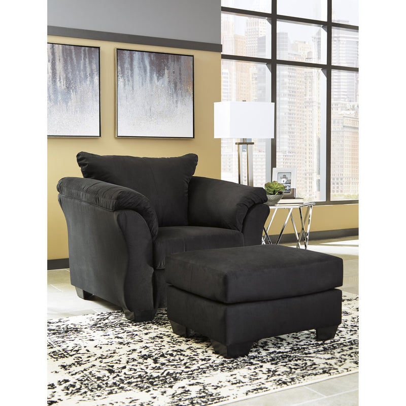  Manufacturer Color_Black -- Darcy 75008U3 Chair and Ottoman IMAGE 1