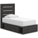  Size_Twin -- Signature Design by Ashley Hollivern Panel Bed with Storage IMAGE 1