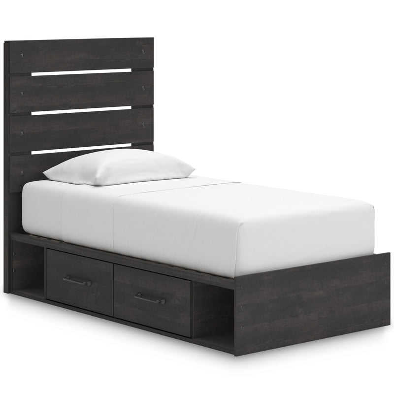  Size_Twin -- Signature Design by Ashley Hollivern Panel Bed with Storage IMAGE 1
