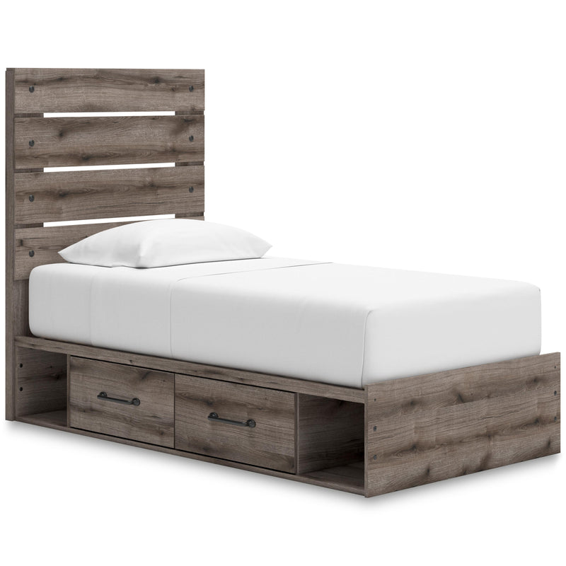  Size_Twin -- Signature Design by Ashley Graystorm Panel Bed with Storage IMAGE 1