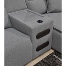  Manufacturer Color_Salt and Pepper -- Signature Design by Ashley ModMax II Power Reclining Fabric 5 pc Sectional IMAGE 2