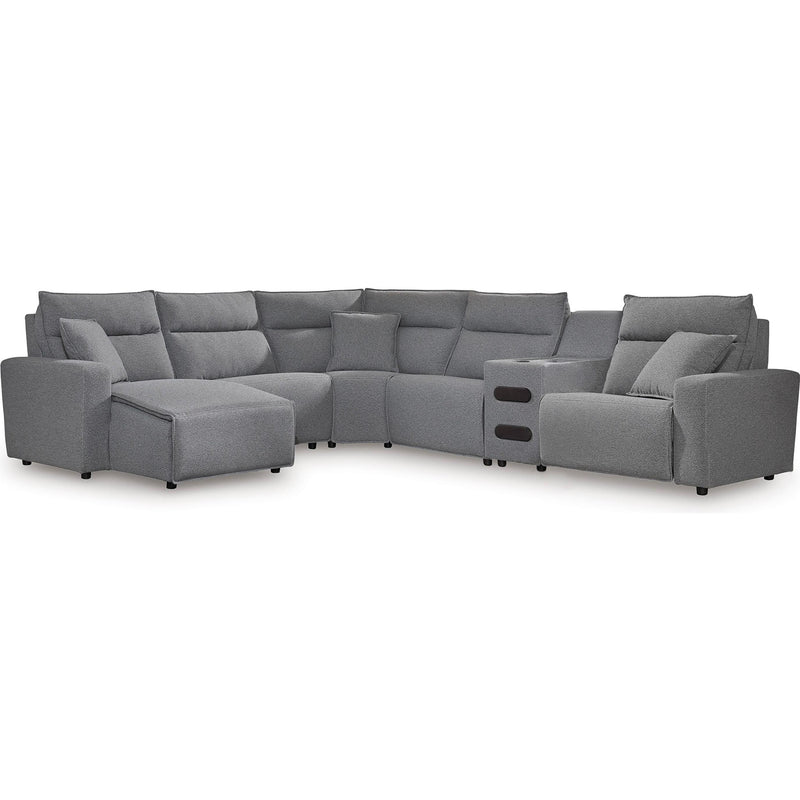  Manufacturer Color_Salt and Pepper -- Signature Design by Ashley ModMax II Reclining Fabric 6 pc Sectional IMAGE 1