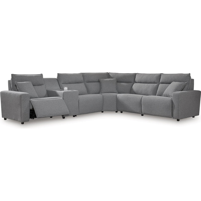  Manufacturer Color_Salt and Pepper -- Signature Design by Ashley ModMax II Reclining Fabric 6 pc Sectional IMAGE 1