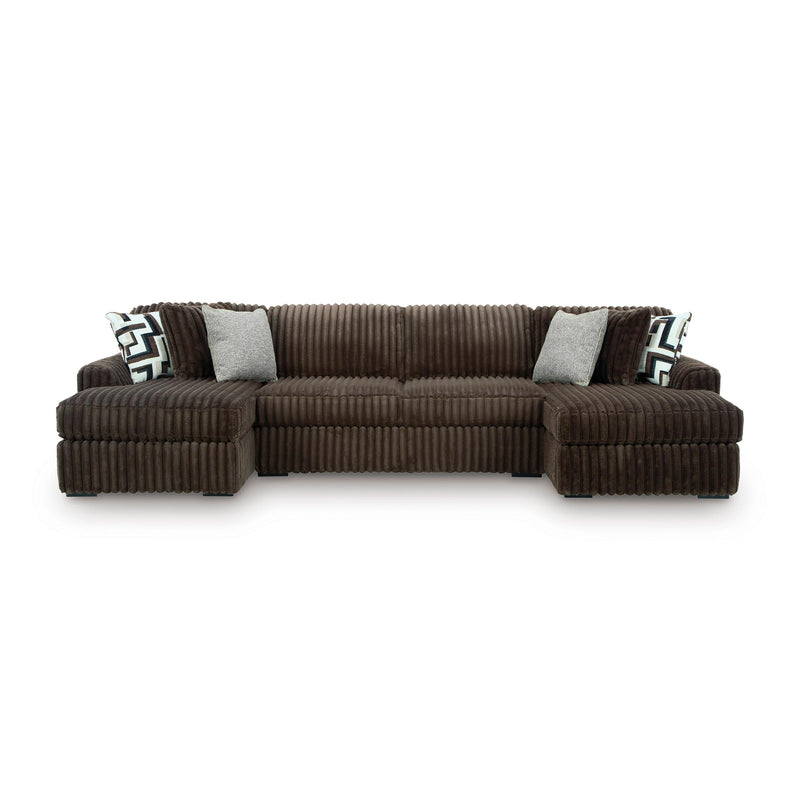  Manufacturer Color_Chocolate -- Midnight-Madness 98104S5 3 pc Sectional with Chaise IMAGE 1