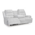  Manufacturer Color_Alloy -- Signature Design by Ashley Rhines Falls Power Reclining Fabric Sofa IMAGE 1