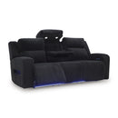  Manufacturer Color_Black -- Signature Design by Ashley Power Reclining Fabric Sofa IMAGE 2
