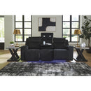  Manufacturer Color_Black -- Signature Design by Ashley Power Reclining Fabric Sofa IMAGE 6