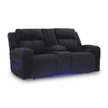  Manufacturer Color_Black -- Signature Design by Ashley Power Reclining Fabric Loveseat with Console IMAGE 1