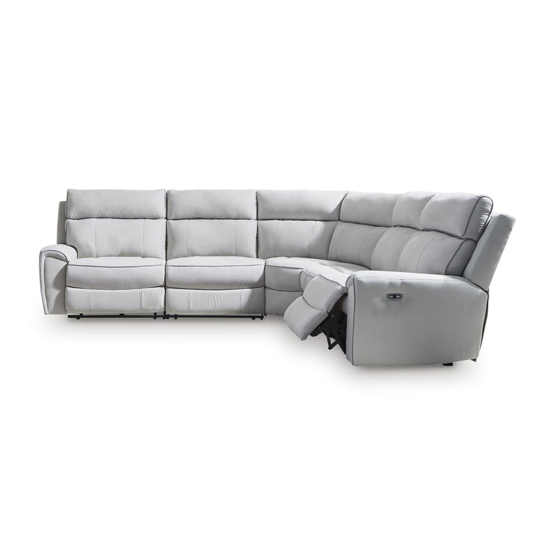  Signature Design by Ashley Social Pointe PC98802S8 5 pc Power Reclining Sectional IMAGE 1