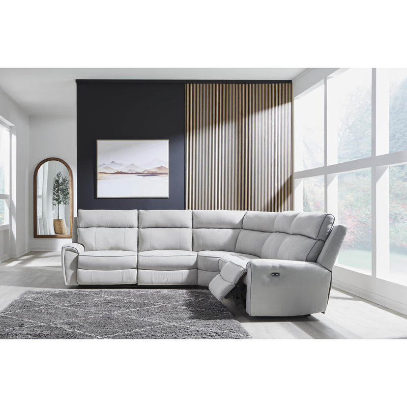  Signature Design by Ashley Social Pointe PC98802S8 5 pc Power Reclining Sectional IMAGE 2