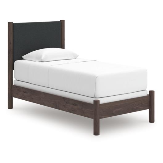  Size_Twin -- Signature Design by Ashley Pamytta Upholstered Panel Bed IMAGE 1