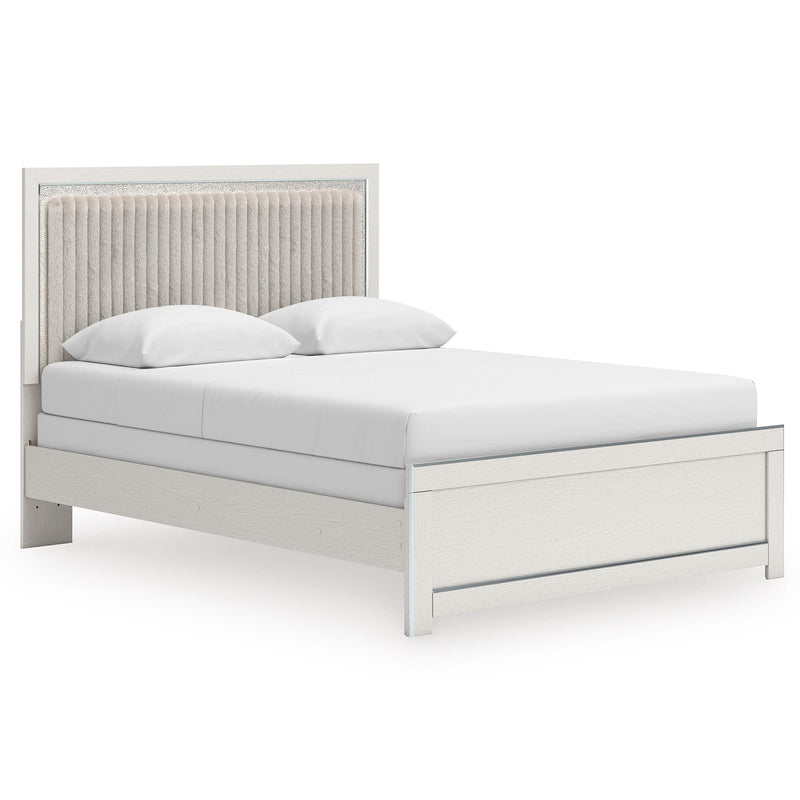  Size_Queen -- Signature Design by Ashley Zuraleus Upholstered Panel Bed IMAGE 1