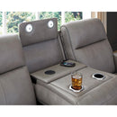  Manufacturer Color_Coin -- Signature Design by Ashley 5Z Comfort Power Reclining Leather Match Sofa IMAGE 6