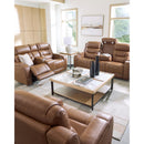  Manufacturer Color_Caramel -- Signature Design by Ashley Knightington Power Leather Match Recliner IMAGE 10