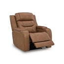  Manufacturer Color_Caramel -- Signature Design by Ashley Knightington Power Leather Match Recliner IMAGE 2
