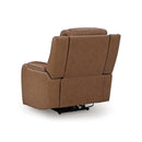  Manufacturer Color_Caramel -- Signature Design by Ashley Knightington Power Leather Match Recliner IMAGE 4