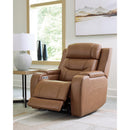  Manufacturer Color_Caramel -- Signature Design by Ashley Knightington Power Leather Match Recliner IMAGE 6