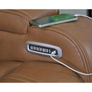  Manufacturer Color_Caramel -- Signature Design by Ashley Knightington Power Leather Match Recliner IMAGE 8