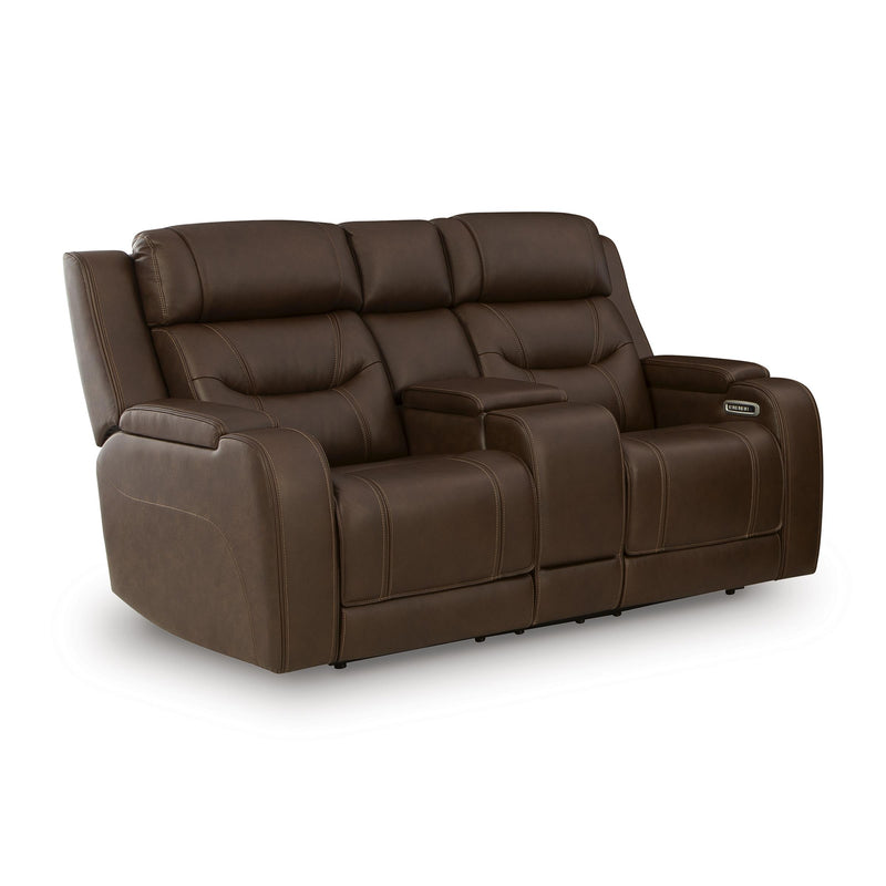  Manufacturer Color_Brown -- Knightington PCU1160218A Power Reclining Love with Audio Seating IMAGE 1