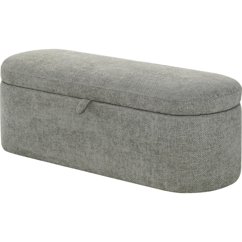  Crown Mark Philipa 4924LG-BENCH Storage Bench - Light Grey Tweed IMAGE 1