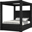  Size_King -- Annabelle 5114BK-K King Canopy Bed - Black IMAGE 1