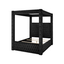  Size_King -- Annabelle 5114BK-K King Canopy Bed - Black IMAGE 2