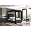  Size_Queen -- Crown Mark Annabelle Upholstered Canopy Bed IMAGE 4