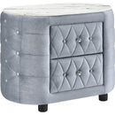  Crown Mark Natalia 5115GY-2 2-Drawer Nightstand - Grey IMAGE 1
