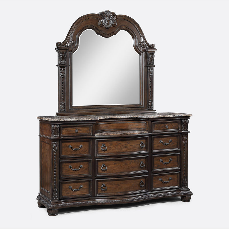  Crown Mark Stanley B1610-11 Dresser Mirror - Coffee Brown IMAGE 2