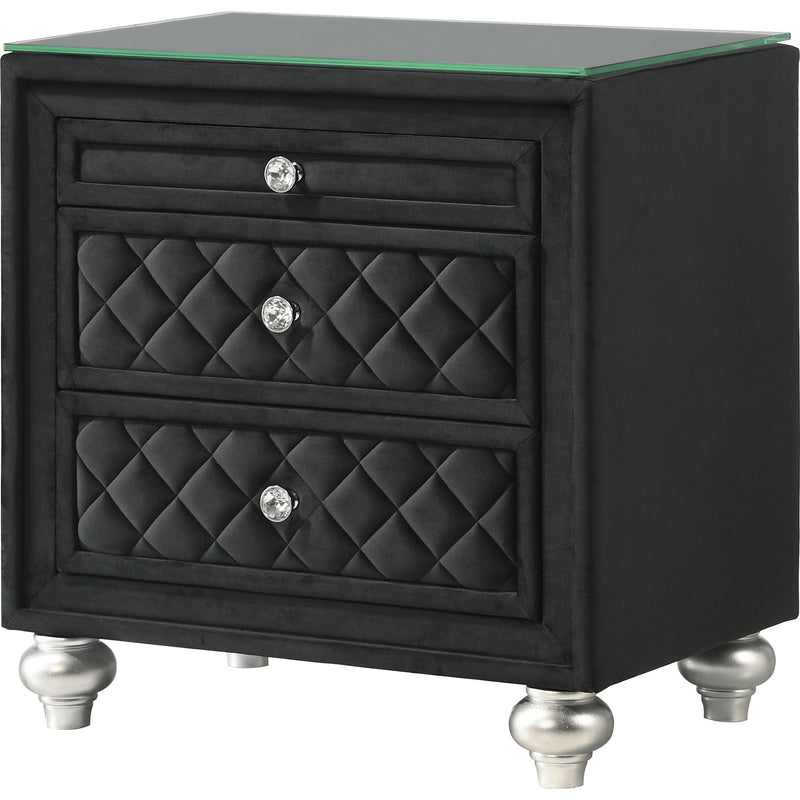  Crown Mark Cameo B2180-2 Nightstand - Black IMAGE 1