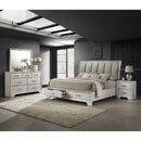 Size_Queen -- Crown Mark Jaymes Upholstered Panel Bed with Storage IMAGE 4