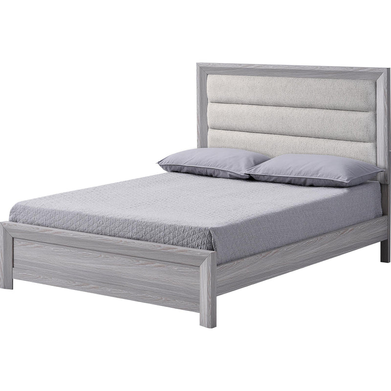  Size_Queen -- Adelaide B6712-Q Queen Upholstered Bed - Driftwood IMAGE 1