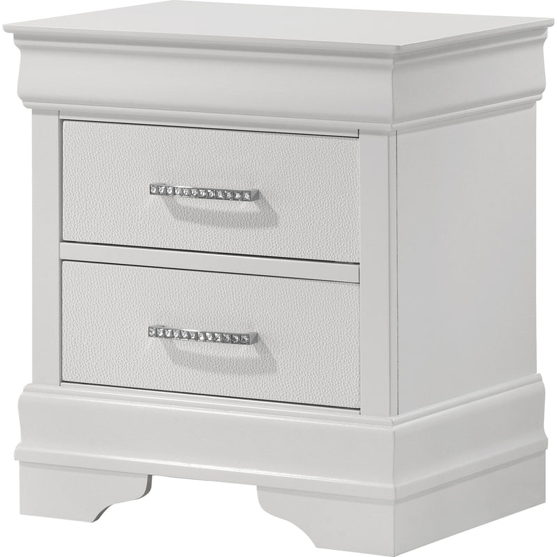  Crown Mark Amalia B6912-2 Nightstand - White IMAGE 1