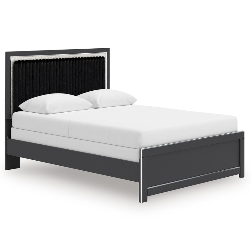  Size_Queen -- Signature Design by Ashley Zuraleus Upholstered Panel Bed IMAGE 1