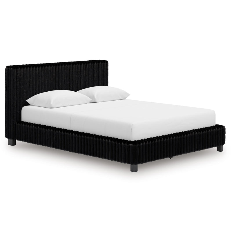  Size_Queen -- Signature Design by Ashley Zuraleus Upholstered Platform Bed IMAGE 1
