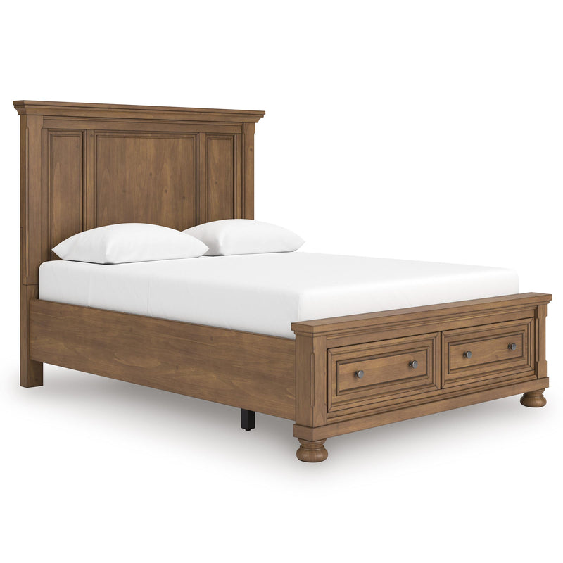  Size_Queen -- Signature Design by Ashley Feddinger Panel Bed with Storage IMAGE 1