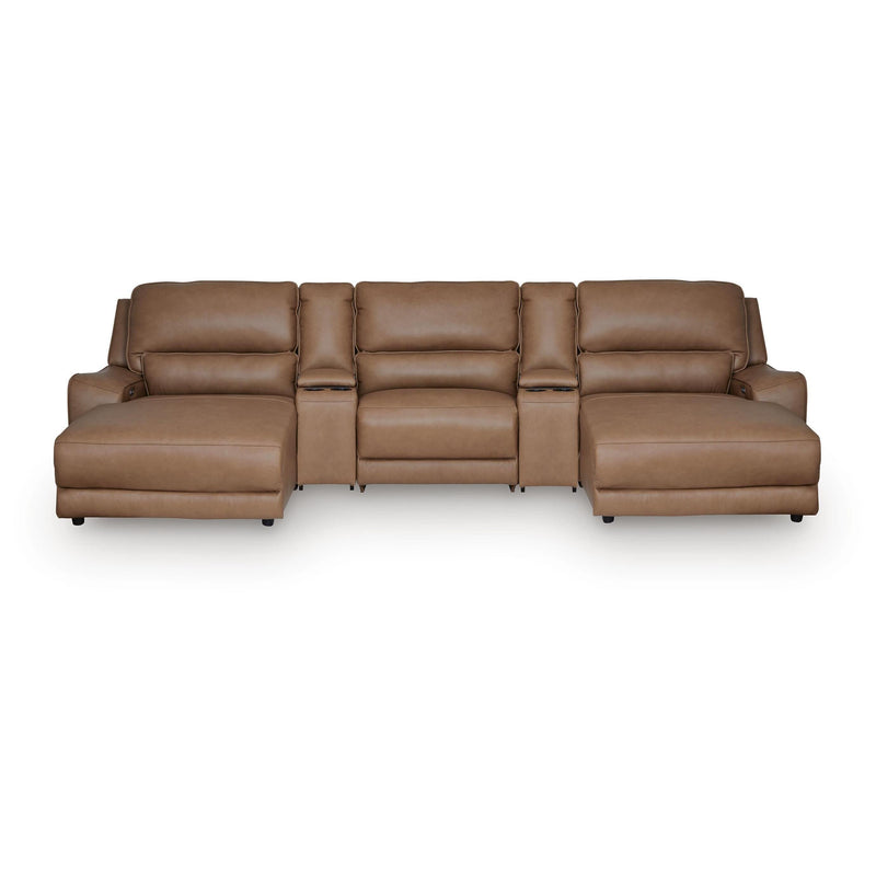  Signature Design by Ashley DeepWakes PCU62606S41 5 pc Reclining Sectional with Double Chaise and Storage Consoles IMAGE 1