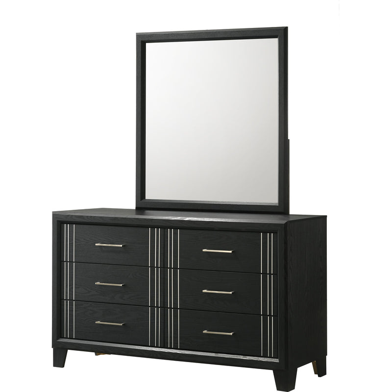  Crown Mark Charlie B9235-11 Dresser Mirror - Charcoal IMAGE 2
