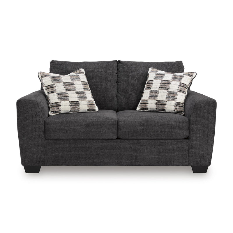  Manufacturer Color_Ebony -- Benchcraft Loreo Stationary Fabric Loveseat IMAGE 2