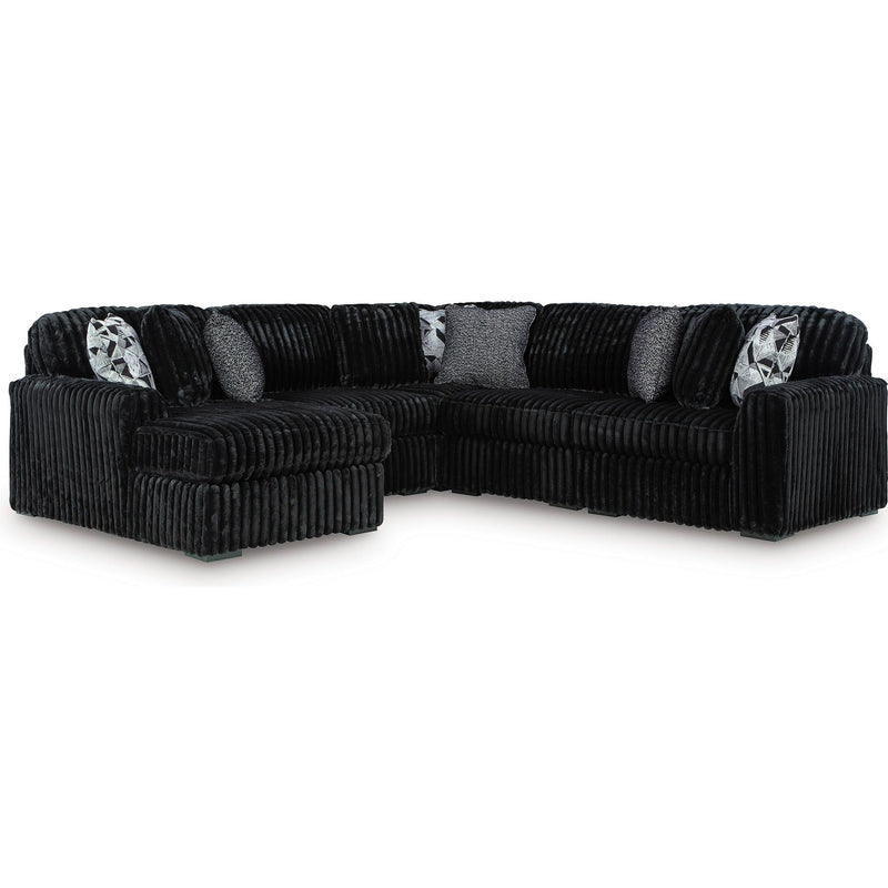  Manufacturer Color_Onyx -- Signature Design by Ashley Midnight Madness Fabric pc Sectional IMAGE 1