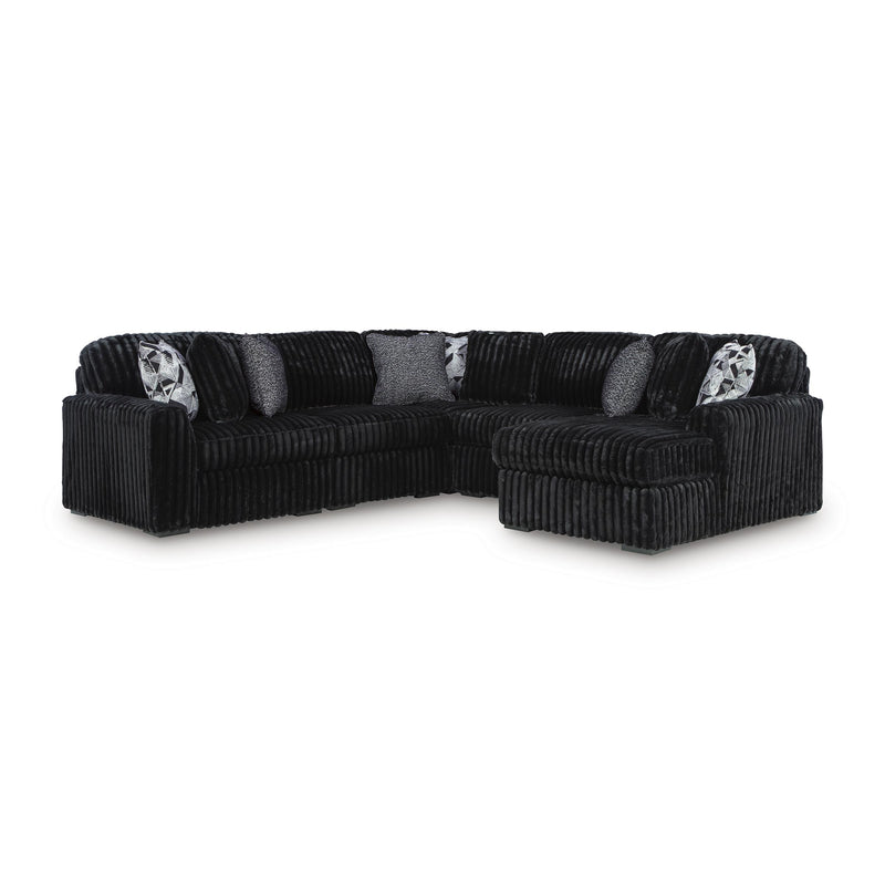  Manufacturer Color_Onyx -- Signature Design by Ashley Midnight Madness Fabric 6 pc Sectional IMAGE 1