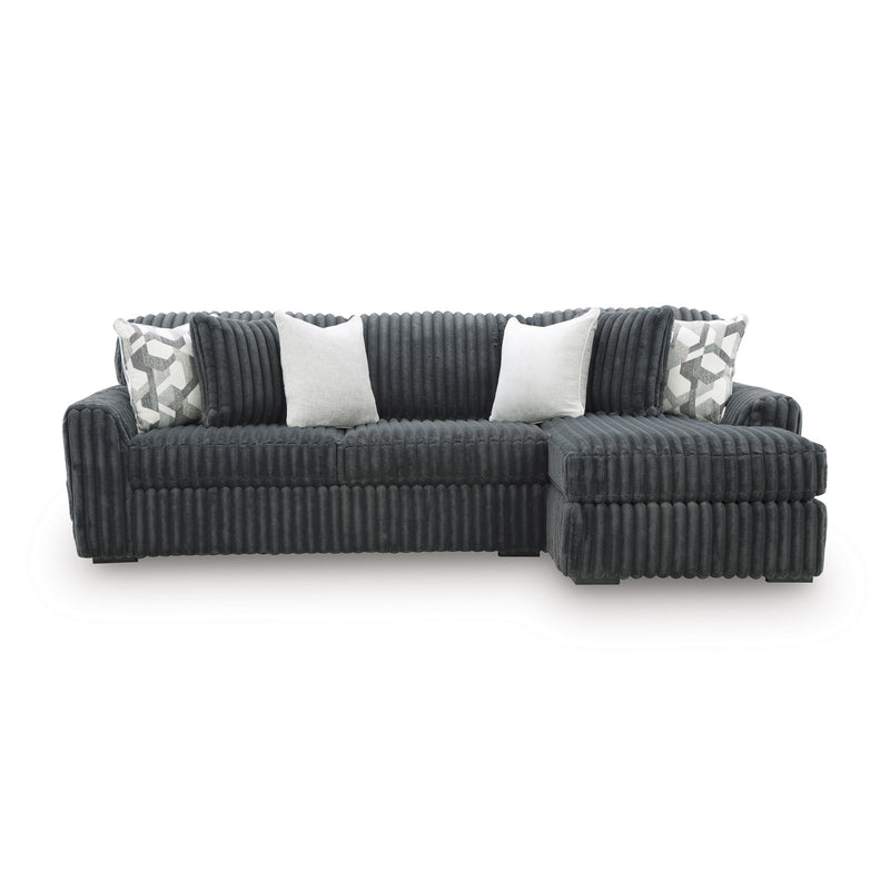  Manufacturer Color_Gunmetal -- Midnight-Madness 98105S3 2 pc Sectional Sofa Chaise IMAGE 1