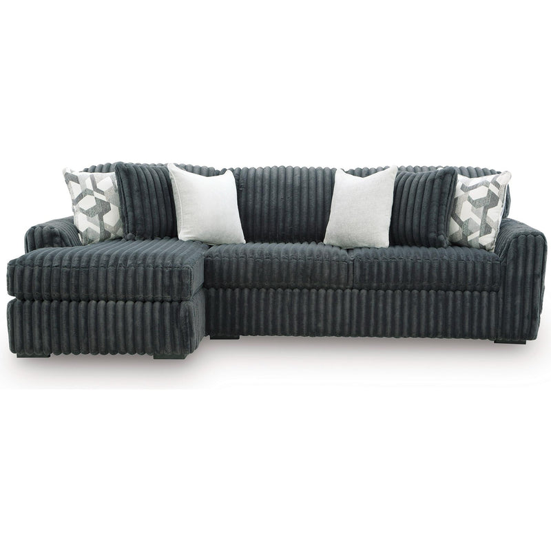  Manufacturer Color_Gunmetal -- Midnight-Madness 98105S4 2 pc Sectional Sofa Chaise IMAGE 1