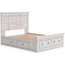  Size_Queen -- Makidern PCB1171B10 Queen Panel Storage Bed IMAGE 3